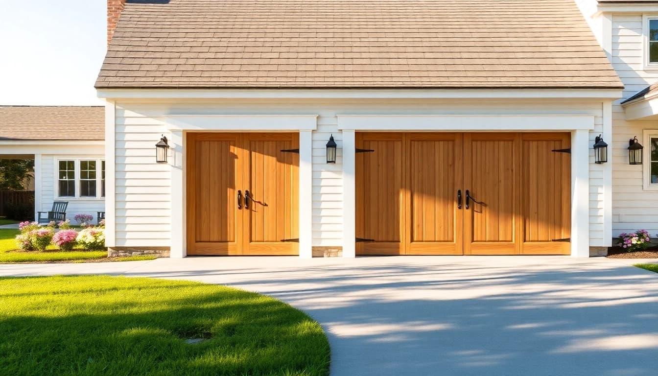 Cape Cod home addition showcasing a stylish attached garage with a coastal vibe.