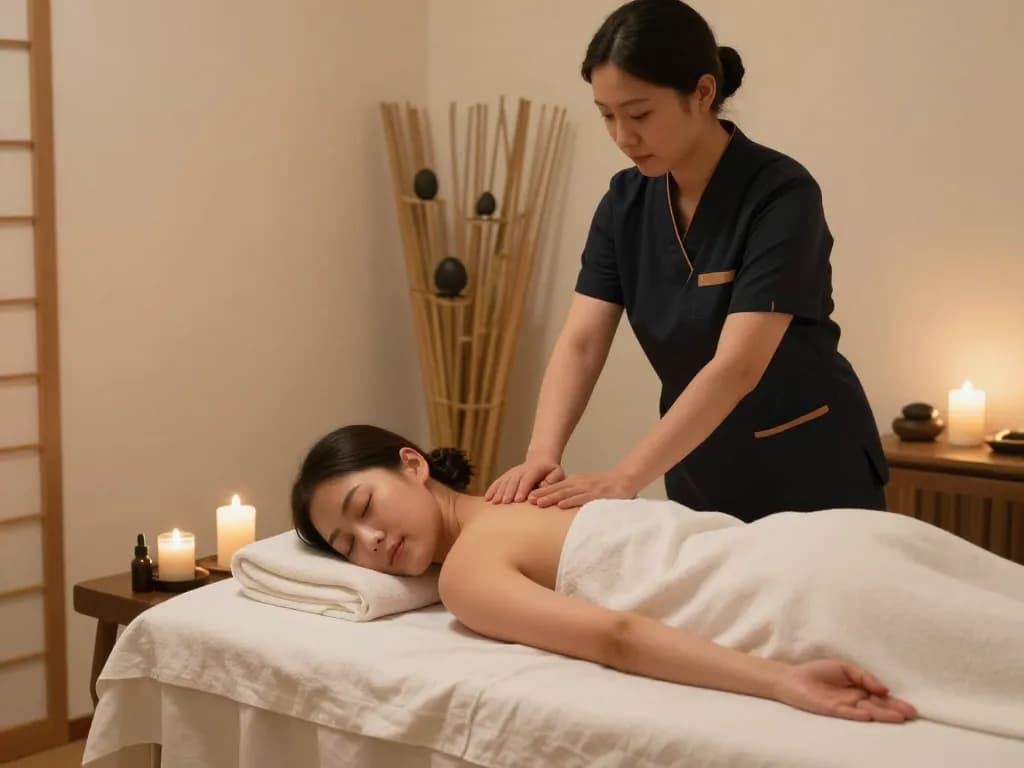 calming ambiance와 전문 치료사가 있는 고요한 스파룸에서의 신사동마사지 세션.