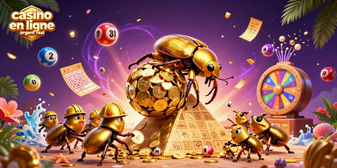 Découvrez le monde du casino en ligne argent réel avec des éléments ludiques colorés et captivants.