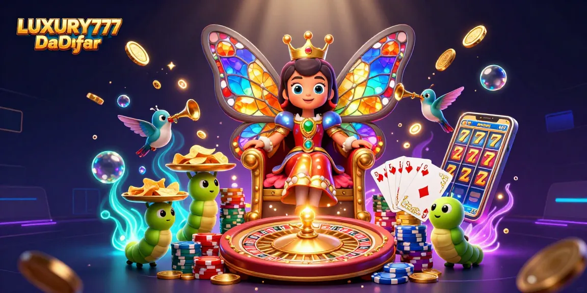 Mengunggulkan LUXURY777 Daftar dengan simbol slot yang beruntung dan kemewahan dunia kasino.