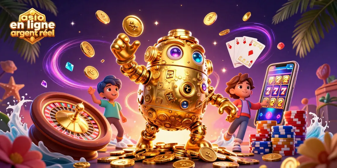 Plongez dans le monde du casino en ligne argent réel avec ce golem doré et la magie des jeux de hasard.