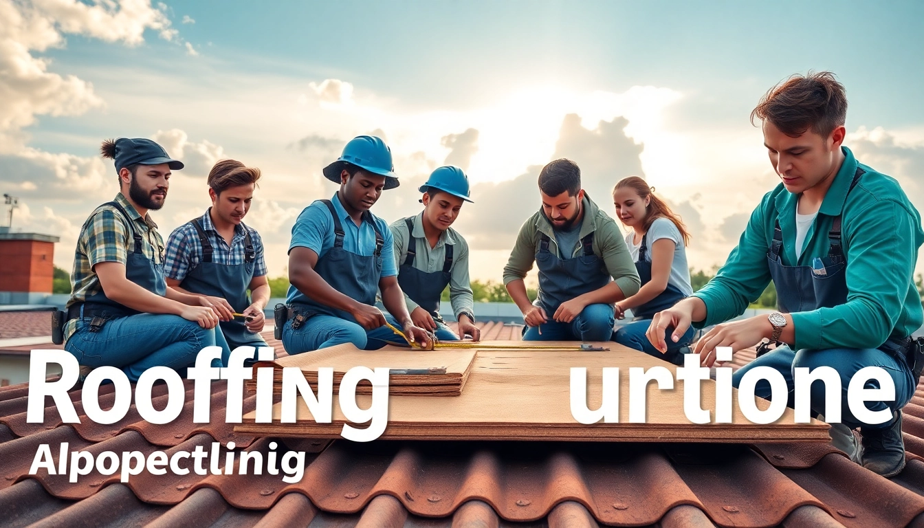Apprentices engaged in a roofing apprenticeship showcasing teamwork and skill development.