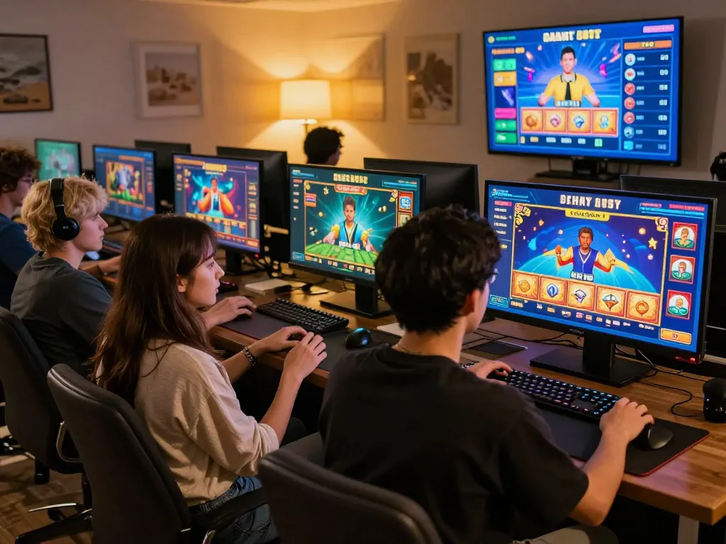 Players engaging in FAFA828 online casino games, highlighting interactive gameplay and user experience.