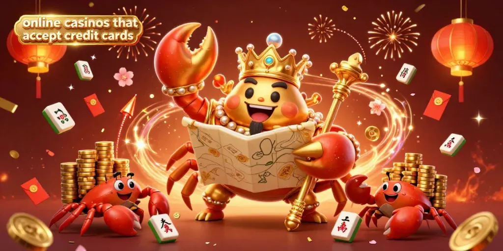Engage with online casinos that accept credit cards featuring vibrant casino-themed elements and exciting characters.