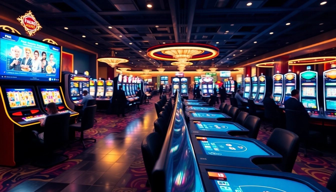 Experience thrills at a Non gamstop casino Uk with sleek gaming setups and vibrant lights.