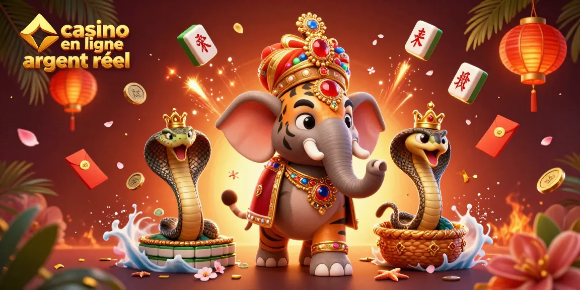 Jouez à des jeux sur casino en ligne argent réel avec un éléphant majestueux et des décors colorés.