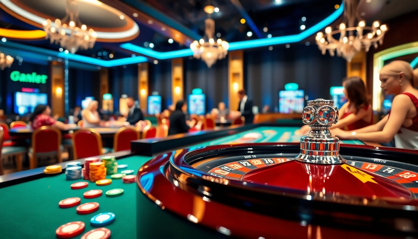 Erleben Sie den casino bonus ohne einzahlung neu in einem lebhaften Casino mit Spielern.