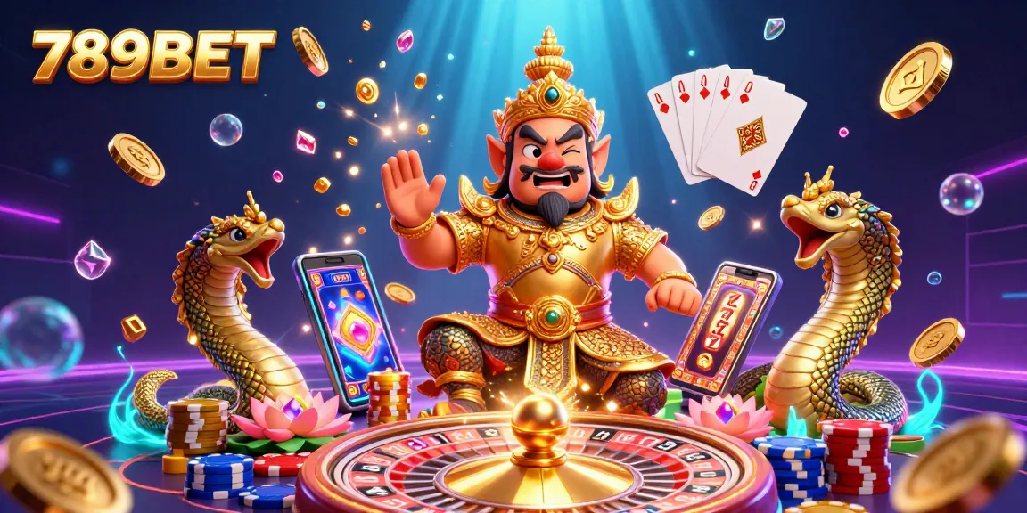 Engage with 789BET's vibrant gaming universe featuring dynamic casino elements and characters.