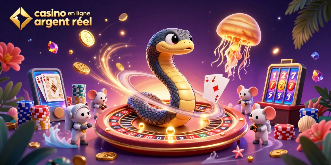Bettez sur le casino en ligne argent réel avec des souris astronautes et un serpent de Saturne.