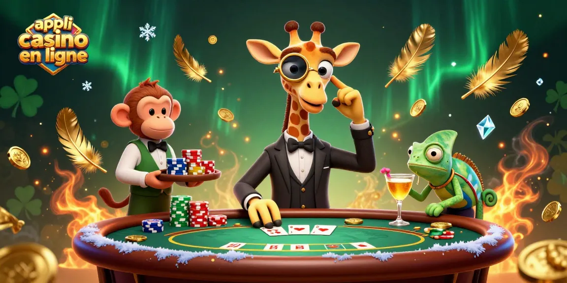 Jouer à l'appli casino en ligne avec une girafe haut de gamme, valet et barman