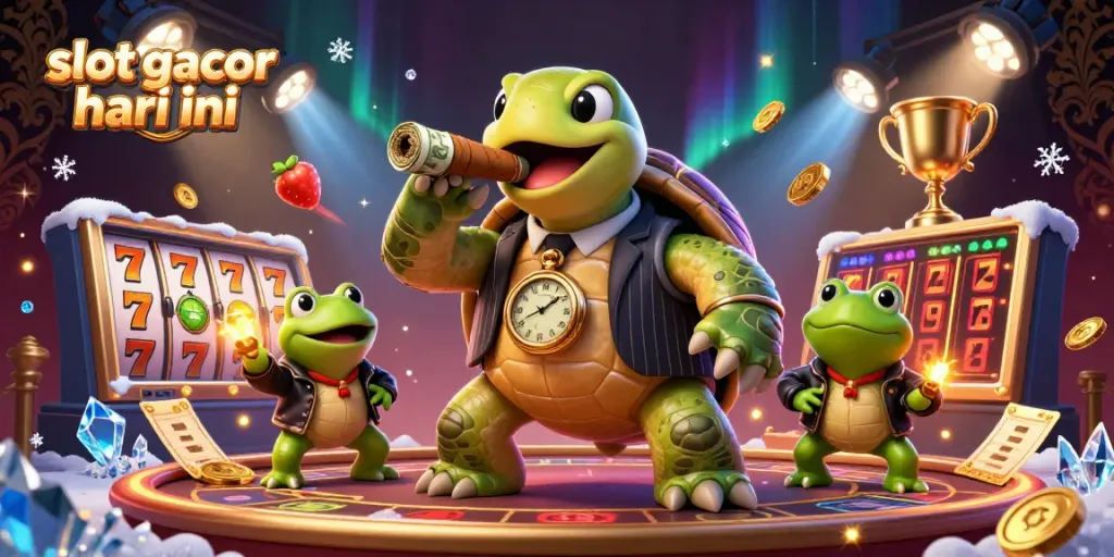 Menangkan jackpot di slot gacor hari ini dengan desain karakter kartun menarik dan elemen permainan.