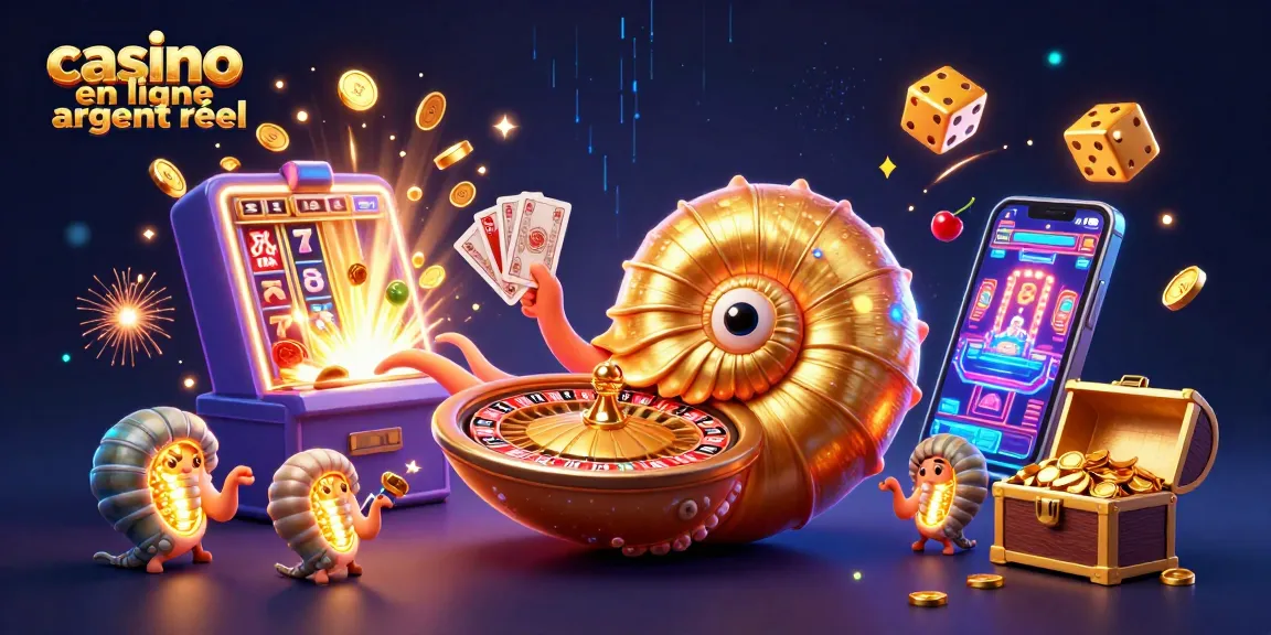 Gagnez avec casino en ligne argent réel grâce à cette illustration d'un nautilus géant et une machine à sous explosa.