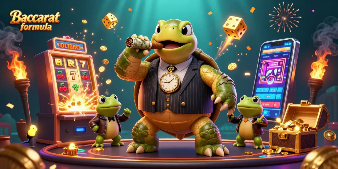 Engage with the Baccarat formula through an exciting 3D casino scene featuring vibrant characters and thrilling game elements.