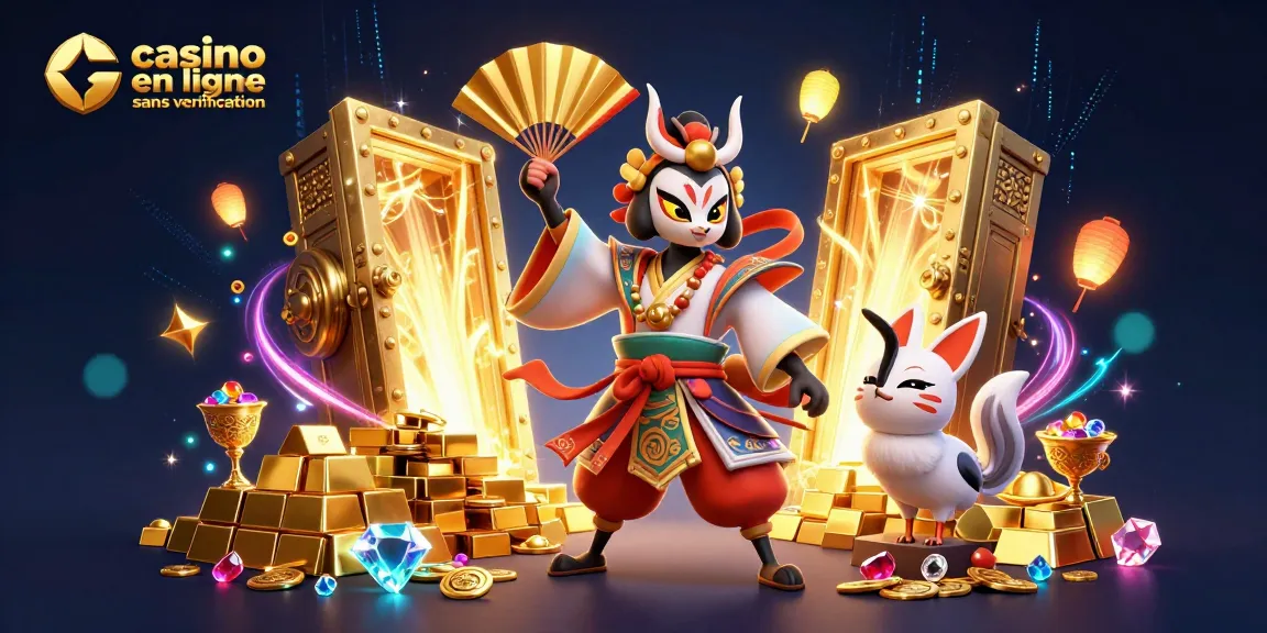 Profitez de l'expérience de jeu dans un casino en ligne sans vérification avec une illustration captivante.