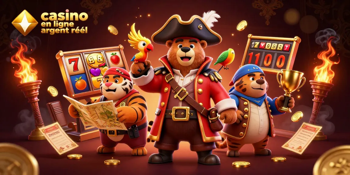 Profitez de l'expérience immersive du casino en ligne argent réel avec nos héros audacieux dans une illustration interactive.