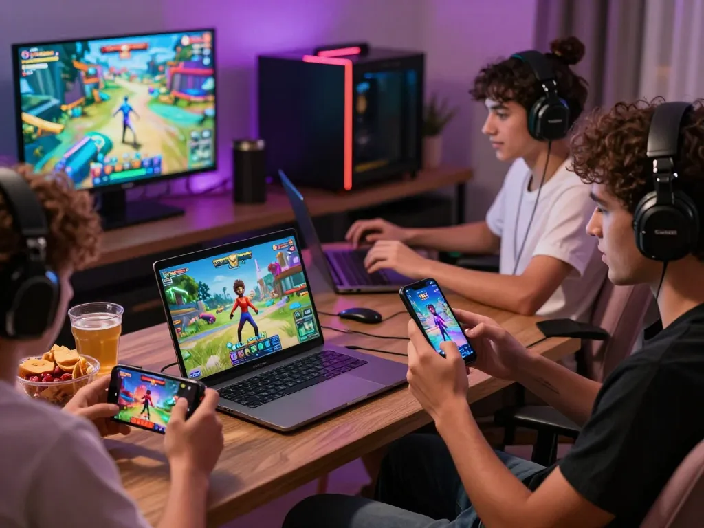 Players enjoying engaging sex games online in a vibrant gaming setup.