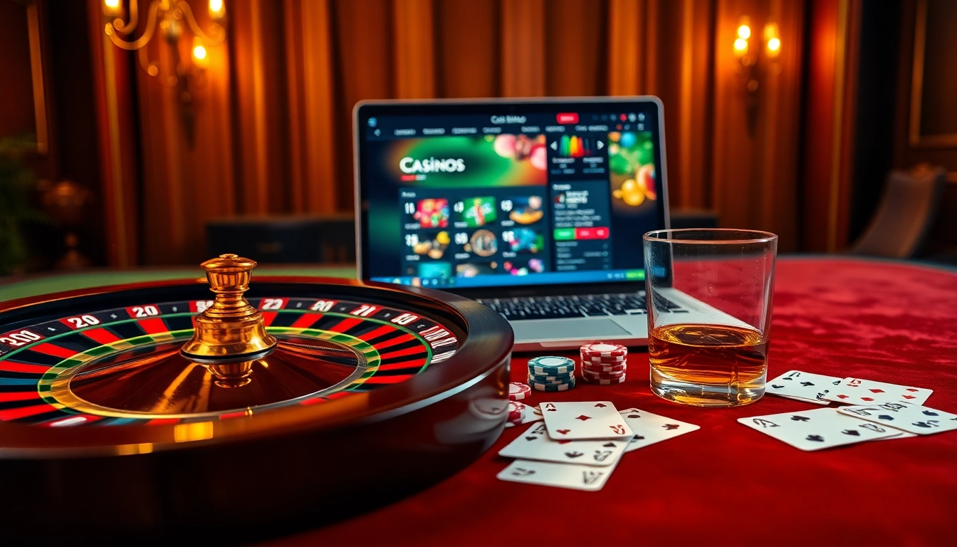 Vivez l'excitation dans un casino en ligne fiable avec des tables élégantes, des jetons vibrants et des interfaces de jeu en ligne.