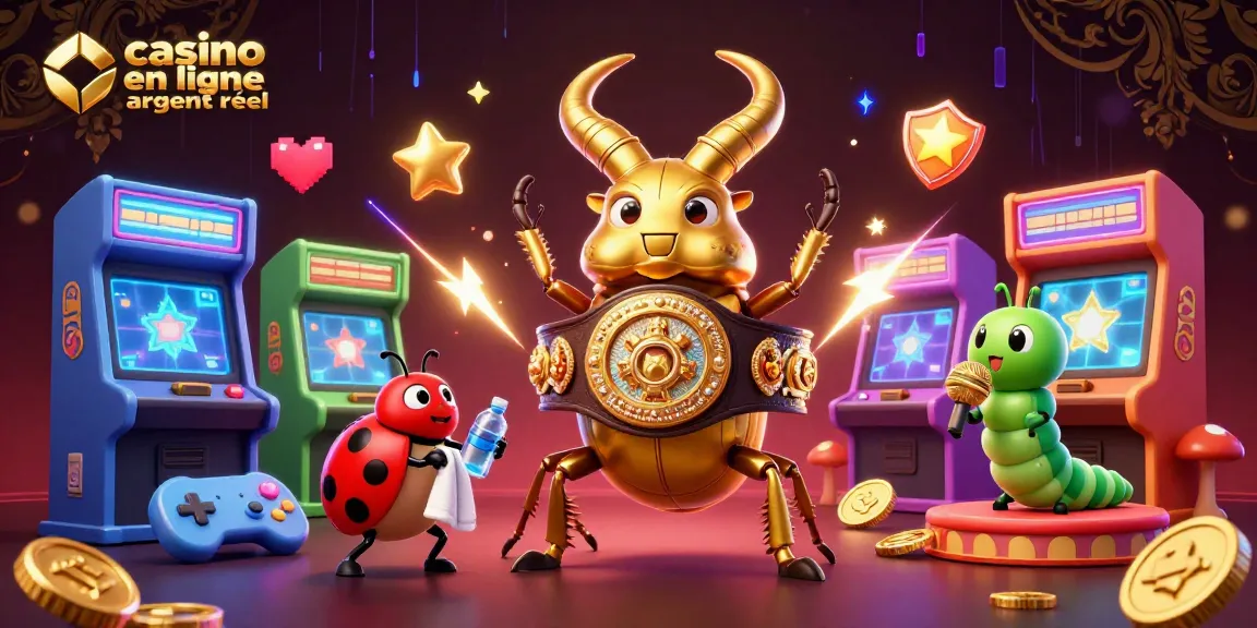 Plongez dans l'univers du casino en ligne argent réel avec un combat épique entre un scarabée doré et ses amis.