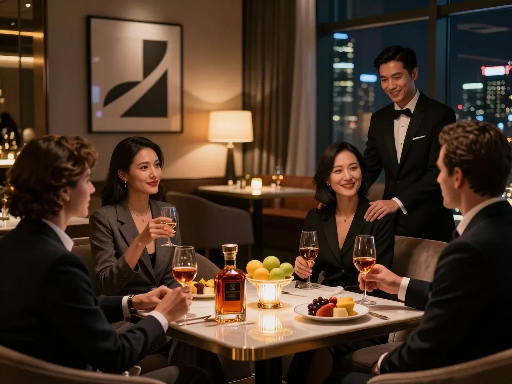 Experience the luxury of 강남쩜오 with premium drinks and an elegant atmosphere.