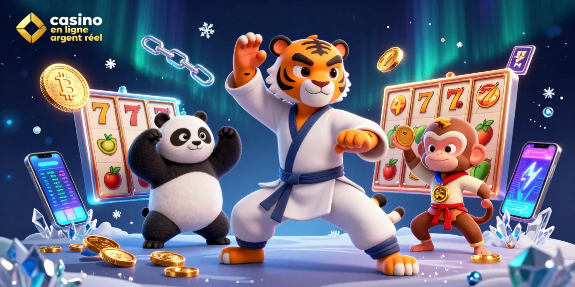 Jouer au casino en ligne argent réel avec le tigre maître kung fu et ses disciples dans une scène vibrante.