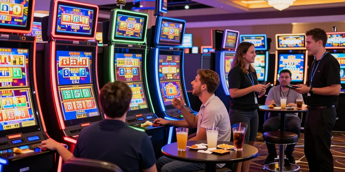 Player enjoying bonus buy slots in a vibrant casino atmosphere