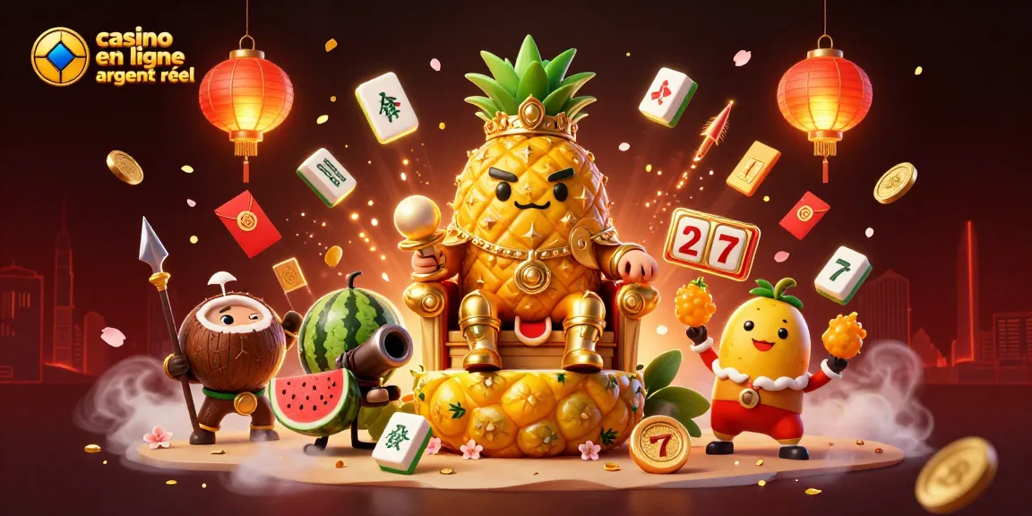 Rejoignez le roi ananas en jouant au casino en ligne argent réel avec des rouleaux colorés.