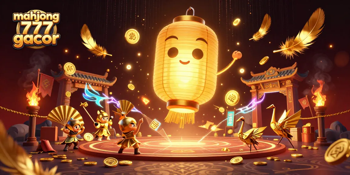 Experience mahjong 777 gacor excitement with vibrant casino elements and dynamic 3D characters.