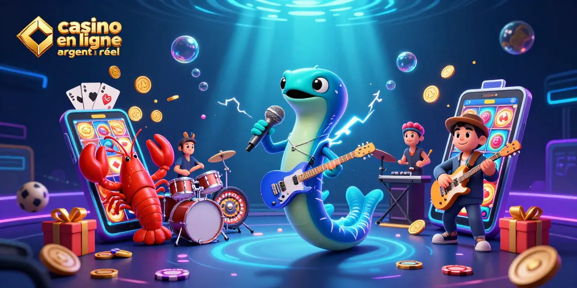 Découvrez le monde captivant du casino en ligne argent réel avec cette illustration animée.