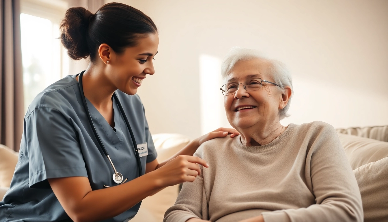 Caregiver providing in home care for seniors, creating a warm and supportive environment.