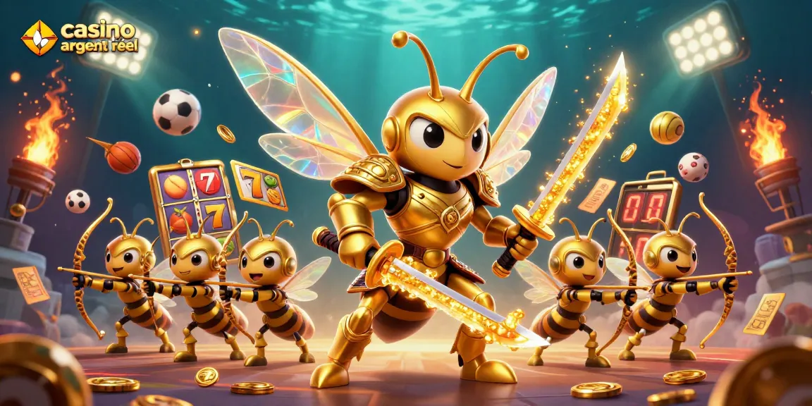 Visuel captivant pour casino en ligne argent réel, illustrant l’excitation du jeu avec des éléments dynamiques.