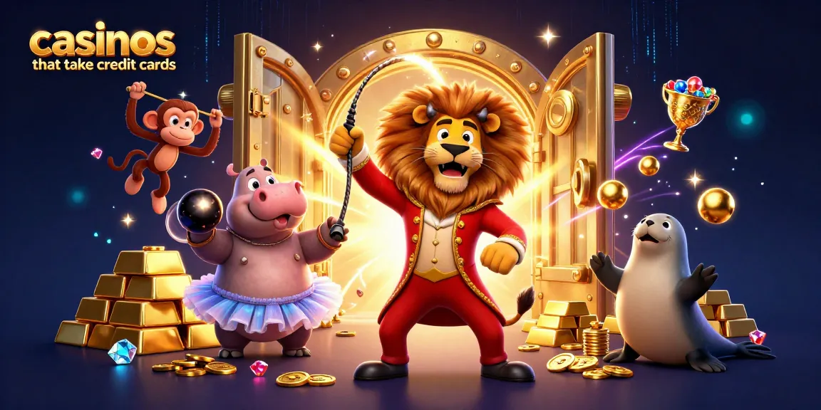 Join the fun at casinos that take credit cards, where vibrant characters illustrate exciting gaming activities.