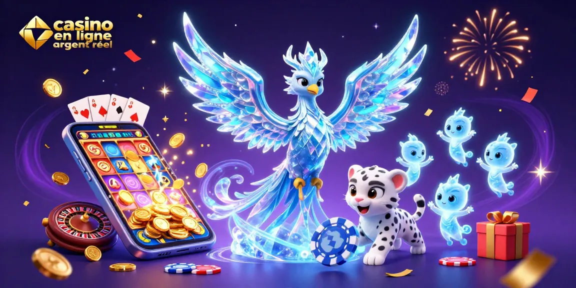 Gagnez avec un jeu de casino en ligne argent réel avec un phoenix de glace et un tigre des neiges.