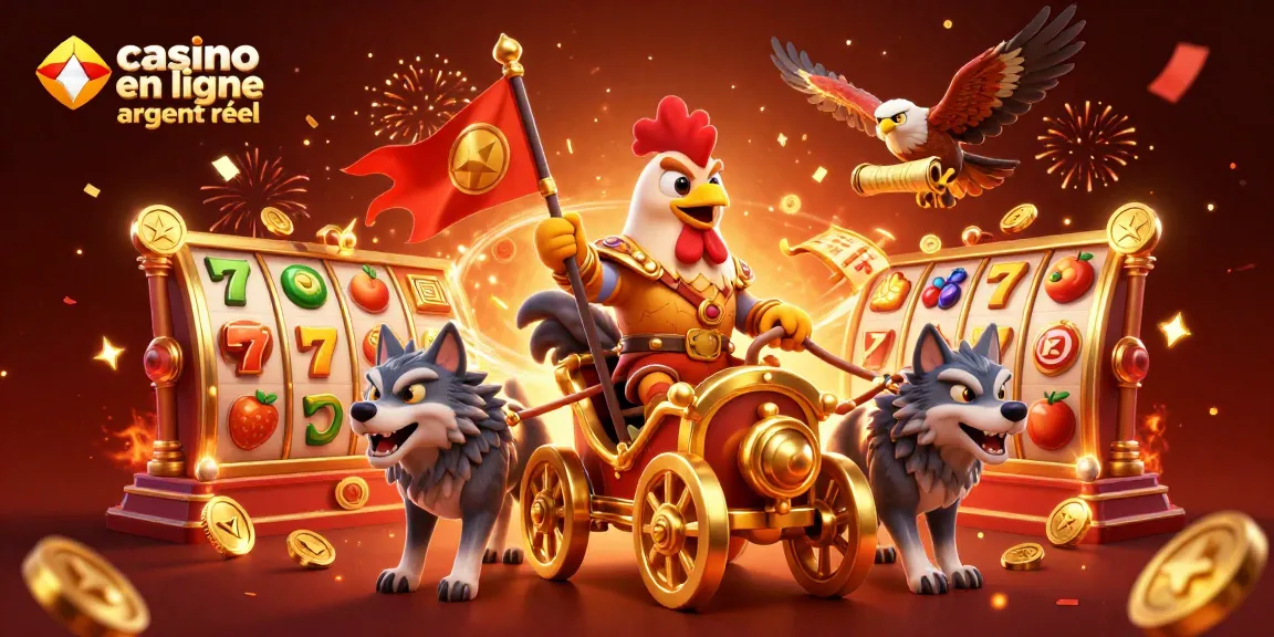 Jouez à casino en ligne argent réel avec un chariot doré et des symboles de jackpot