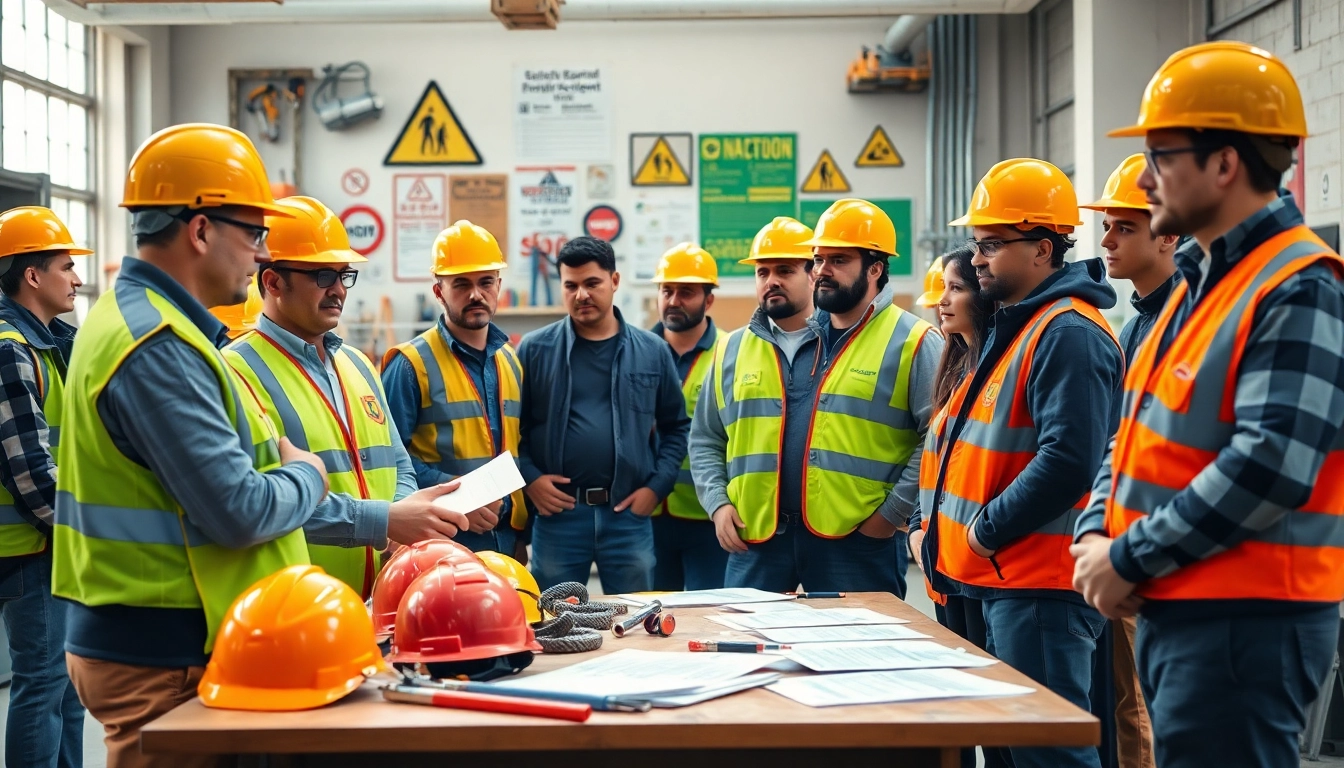 Engaging construction site safety training under supervision for effective risk management.