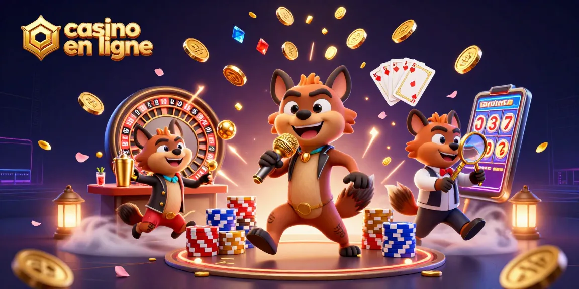 Humour et ambiance dans un casino en ligne avec des hyènes amusantes.