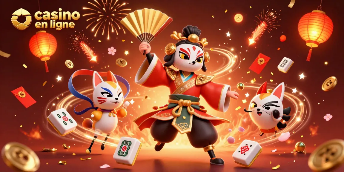 Profitez de l'expérience incroyable d'un casino en ligne avec des lanternes, des fanfares et des éléments de jeu fantastiques.