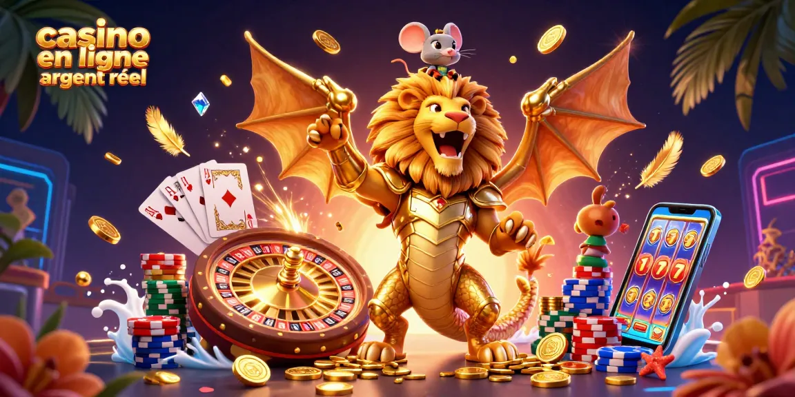 Découvrez l'excitation d'un casino en ligne argent réel avec des personnages colorés et des éléments dynamiques.