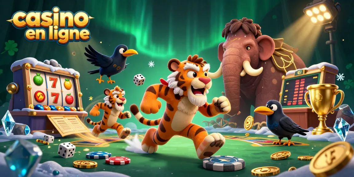 Casino en ligne captivant avec un duo de personnages colorés, ambiance immersive et jackpots scintillants.
