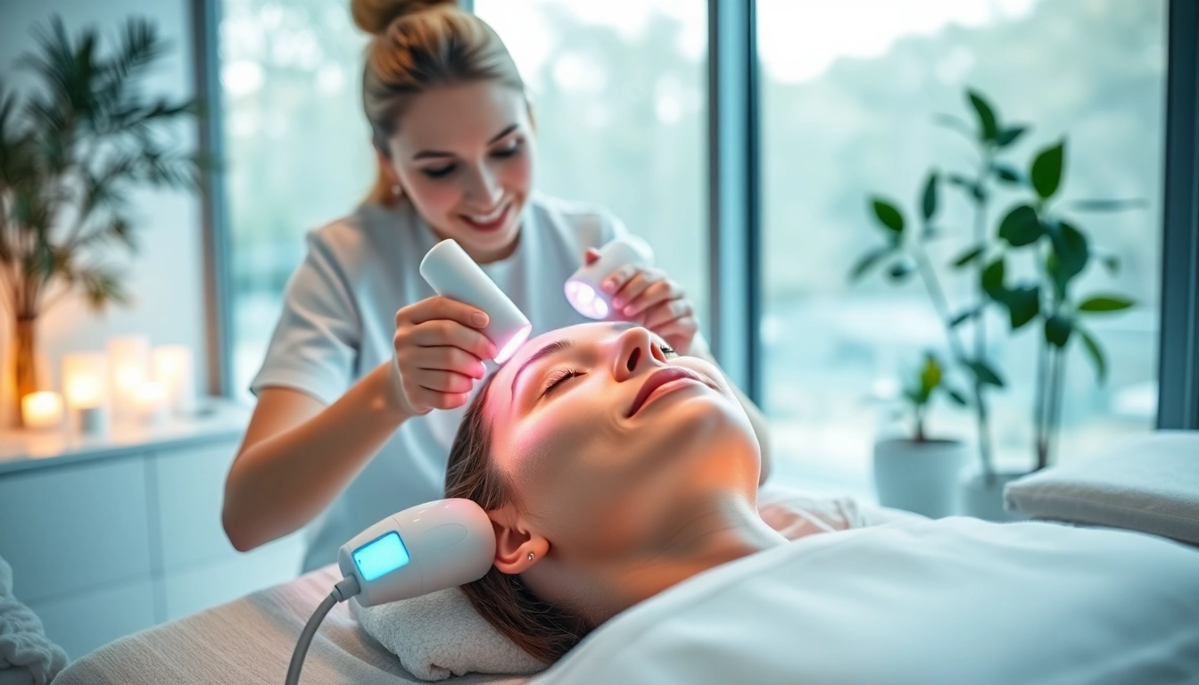 AquaLuxe facial Queens NY being performed by a skilled aesthetician in a serene spa.