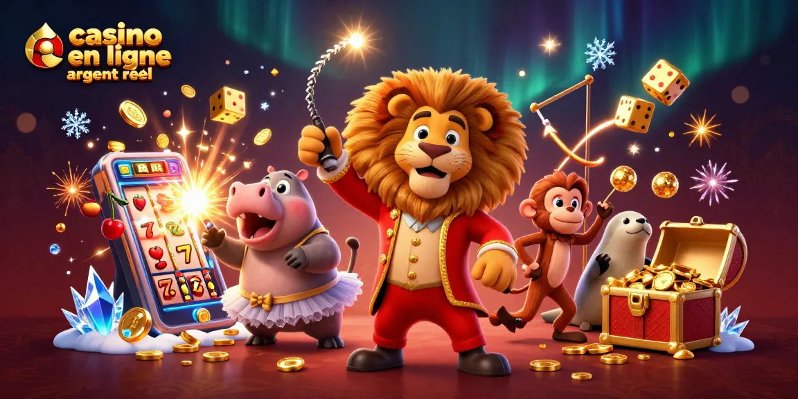Gagnez gros à casino en ligne argent réel avec une illustration 3D spectaculaire remplie de jeux et d'animation.