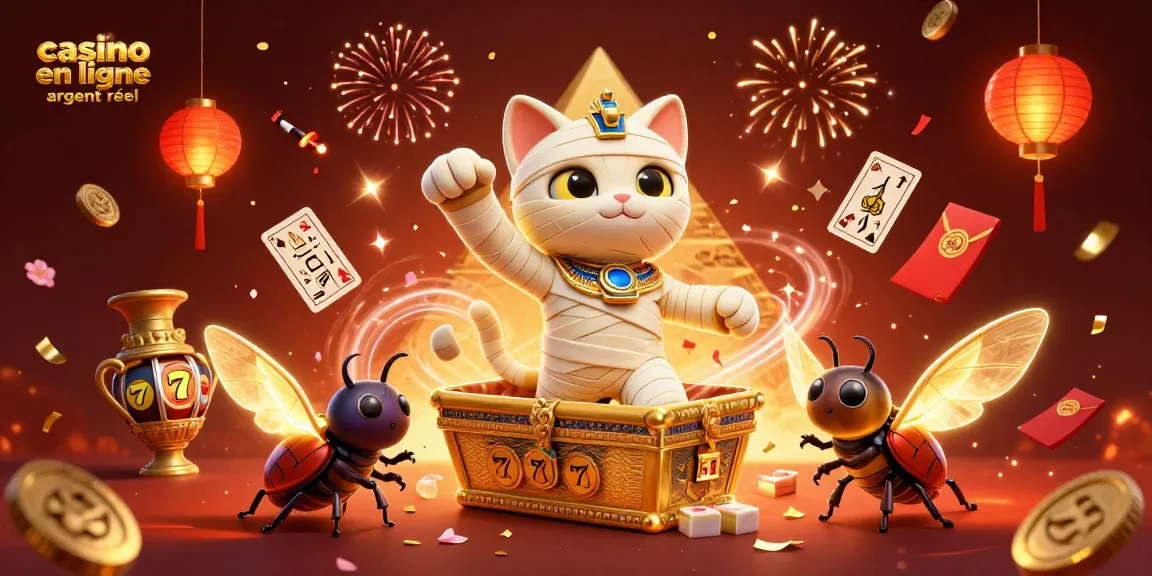 Jouez au casino en ligne argent réel avec une ambiance festive et des personnages 3D captivants.