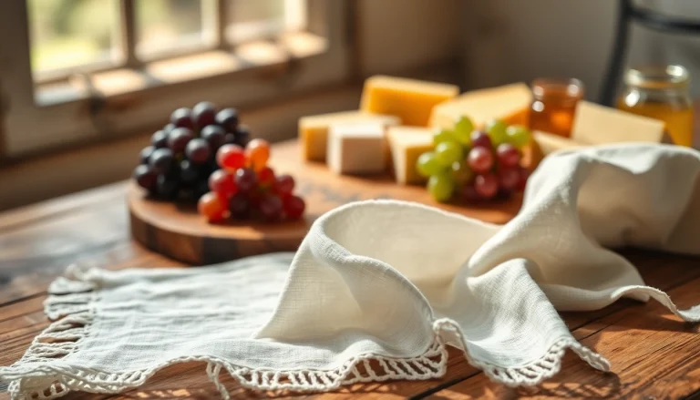 Kaasdoek displayed elegantly on a rustic table, highlighting its soft texture and culinary uses.