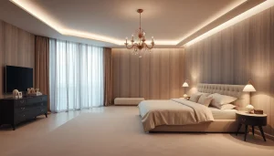 Materassi matrimoniali di alta qualità visibili in una camera elegante, progettati per un comfort ottimale.