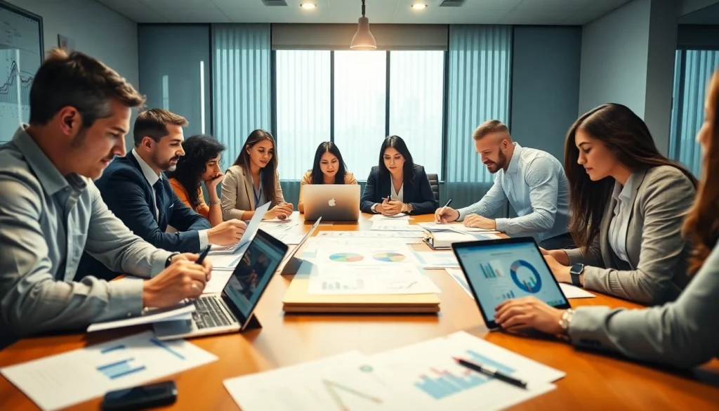 Analyzing competitor pricing strategies during a professional business meeting with charts and graphs.