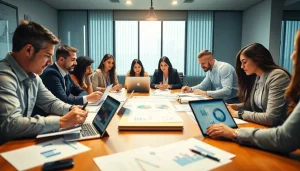 Analyzing competitor pricing strategies during a professional business meeting with charts and graphs.