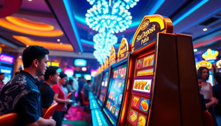 Menangkan permainan slot deposit pulsa dengan slot mesin yang memesona di kasino modern.