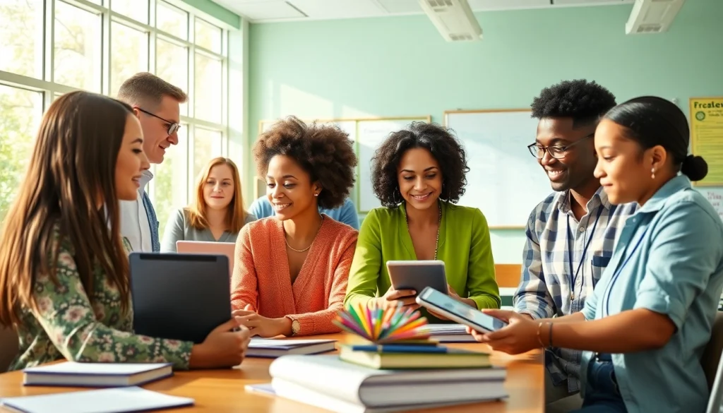 Innovative classroom scene showcasing education engagement and diversity