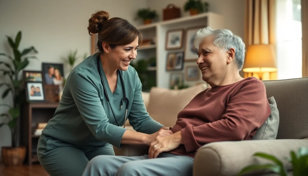 Senior care austin tx showcased with a caregiver supporting a senior in a homely environment.