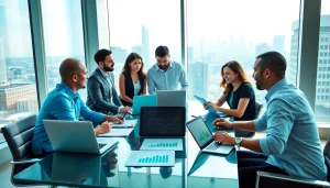 Innovative team discussing growth strategy trends during a collaborative meeting.