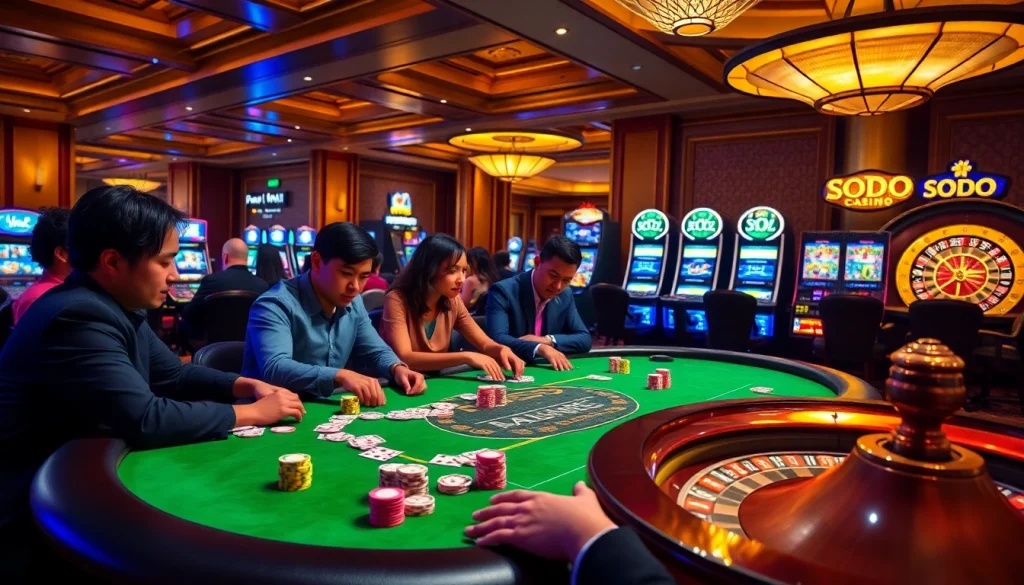 SODO Casino promises an exciting poker experience with vibrant chips and professional gameplay.